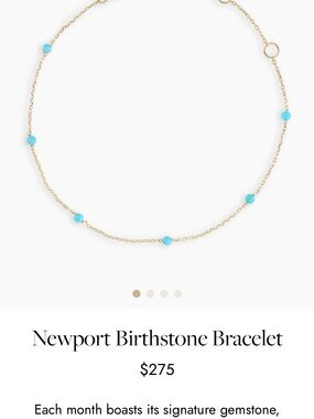 Gorjana Turquoise and Gold Newport Birthstone Bracelet